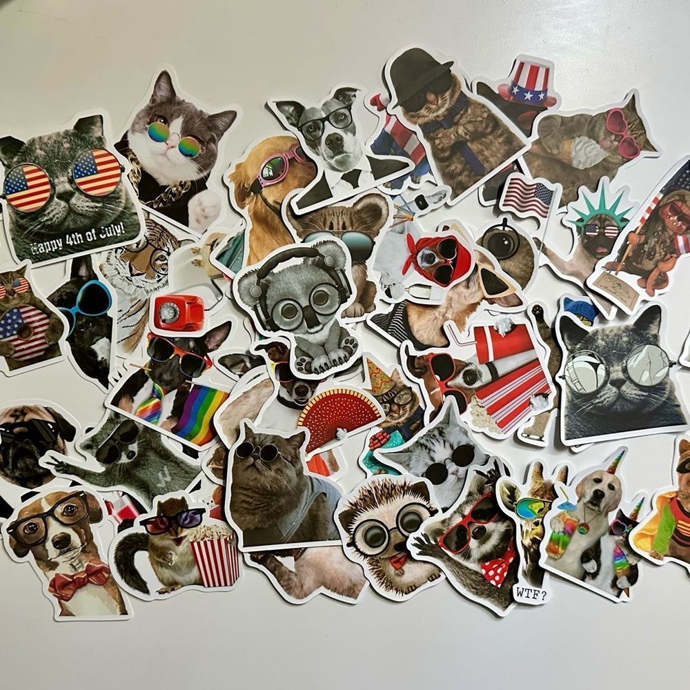 Cute Animals in Sunglasses Stickers
